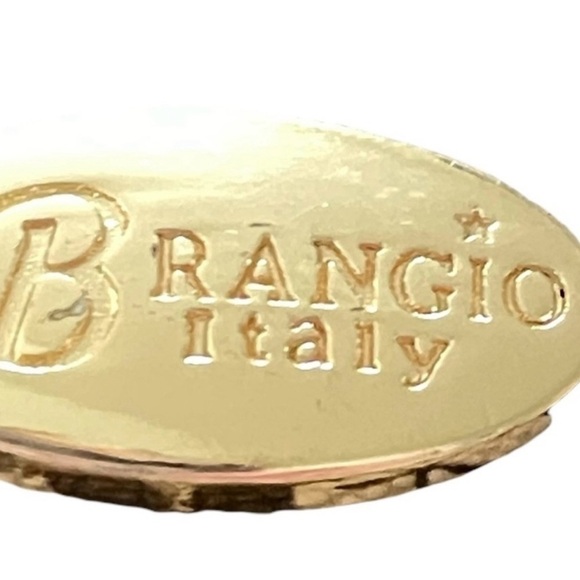 BRANGIO Italy Laser Cut Large Leather Satchel/X-body Bag - EUC - Picture 6 of 8